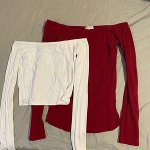 Bundle of 2 off the shoulder women’s tops
